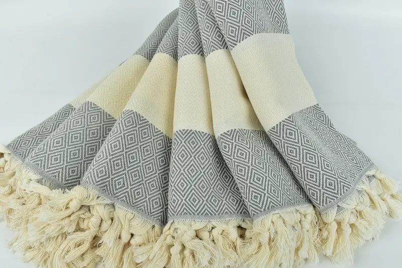 Gift For Best Friend, Summer Gift, Housewarming Gift, Home Decor Gifts, 70x40 Cotton Diamond Towel, Beach Theme Wedding Gift, Wedding Hand Made Gift - 4