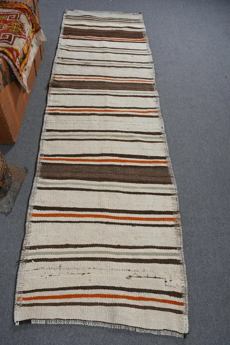 Zarif Yeşil Ombré Halı, 2,6x8,9 ft Şık Dekor