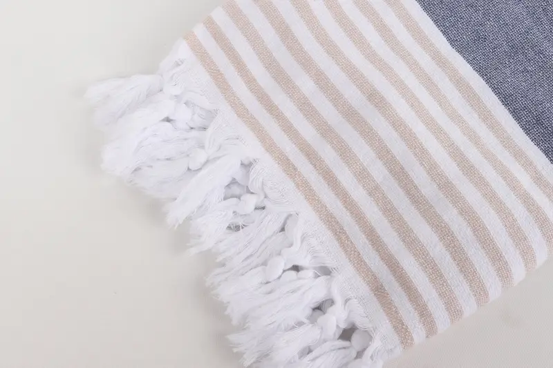 Organic Turkish towel, Handwoven Turkish Towel, Bridal Shower Favor, Housewarming Gift, Turkish Towel Beach, 68x36 Cotton Striped Terry Towel - 7