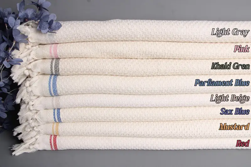 Turkish Striped Blanket, Organic Cotton, 91x93 Inches