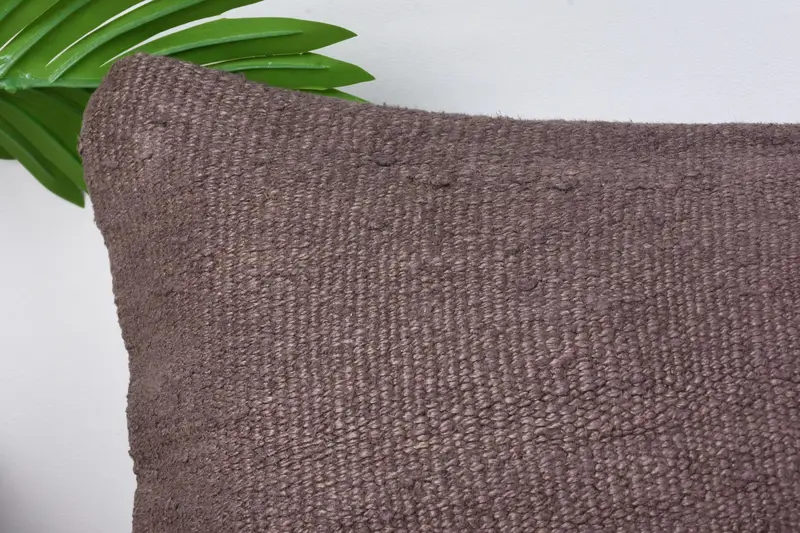 12x24 Brown Pillow Cover, Handmade Kilim Cushion, Pillow Cover, Retro Throw Pillow Case, Vintage Pillow, Handmade Rug Seat Pillow, Home Decor Pillow - 2