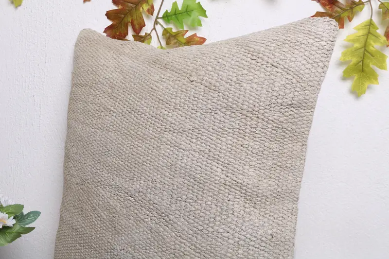 Boho Pillow Sham Cover, Pillow for Couch, Home Decor Pillow, 20x20 White Pillow Sham, Anatolian Pillow, Vintage Kilim Pillow Pillow, Cushion Case - 5