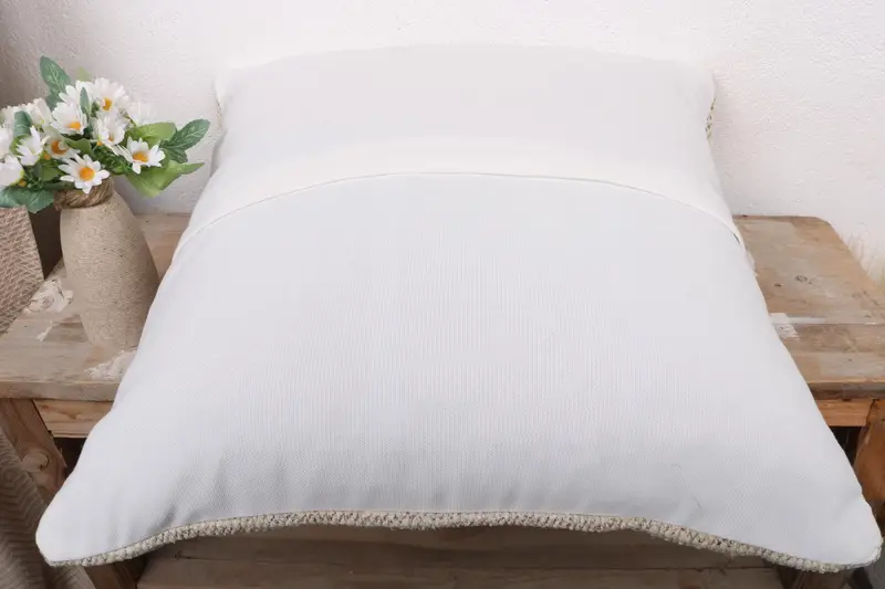 Boho Pillow Sham Cover, Pillow for Couch, Home Decor Pillow, 20x20 White Pillow Sham, Anatolian Pillow, Vintage Kilim Pillow Pillow, Cushion Case - 7