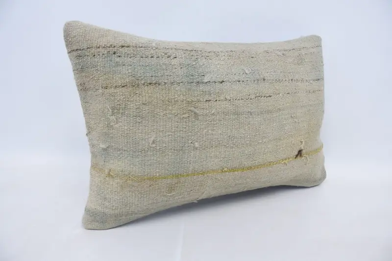 Indoor Cushion Case, Turkish Bench Cushion, Turkish Kilim Pillow, Turkish Pillow, Cushion, 16x24 Beige Pillow Case, Pillow for Sofa - 3