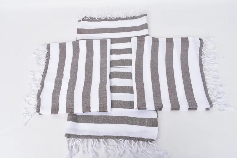 Gift For Him, Personalized Gifts, Bridal Shower Favor, Monogram Hand Towel, Travel Towel, Monogram Kitchen Towel, 44x20 Cotton Striped Towel - 6