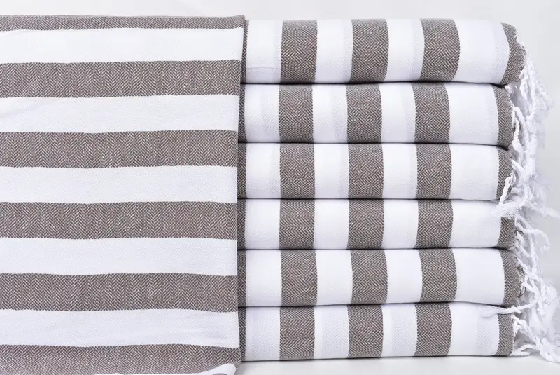 Gift For Him, Personalized Gifts, Bridal Shower Favor, Monogram Hand Towel, Travel Towel, Monogram Kitchen Towel, 44x20 Cotton Striped Towel - 1