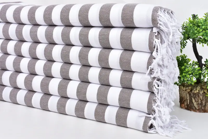 Gift For Him, Personalized Gifts, Bridal Shower Favor, Monogram Hand Towel, Travel Towel, Monogram Kitchen Towel, 44x20 Cotton Striped Towel - 3