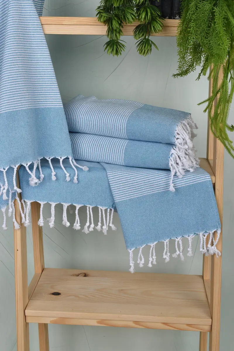 Wedding Favors, Beach Theme Wedding Gift, Bridesmaid Towel, Monogram Kitchen Towel, Monogram Hand Towel, Grandma Gift, 40x18 Cotton Striped Towel - 6