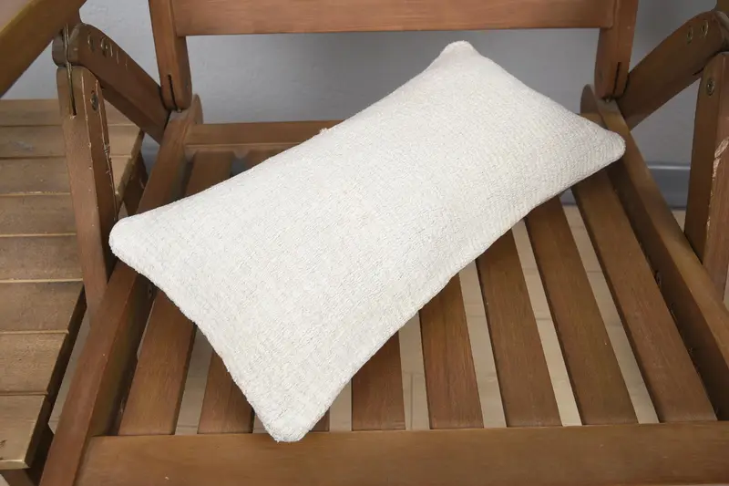 Vintage Kilim Pillow, Pillow for Sofa, 8x16 White Cushion, Anatolian Cushion, Vintage Kilim Throw Pillow, Cushion Cover - 4