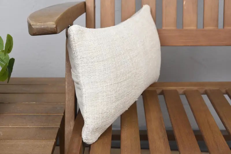 Vintage Kilim Pillow, Pillow for Sofa, 8x16 White Cushion, Anatolian Cushion, Vintage Kilim Throw Pillow, Cushion Cover - 2