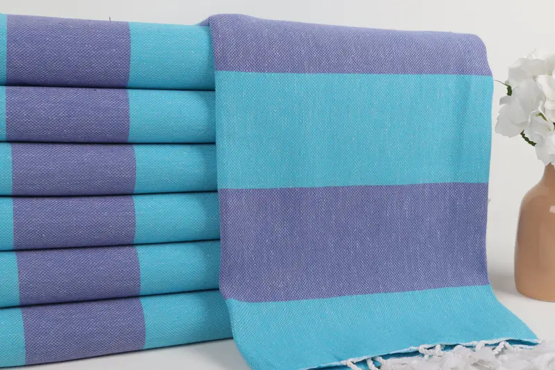Personalized Wedding Gift, Turkish Towel USA, Handwoven Turkish Towel, Kids Beach Towel, Bath towel, Spa Gift, 70x40 Cotton Striped Towel - 2
