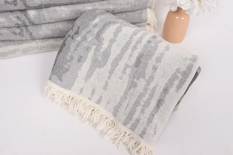 Personalized Blanket, 88x64 Cotton Cat Design Towel, Monogram Blanket, Valentines Day Gift Idea, Bachelorette Large Towel, Turkish Blanket - 5