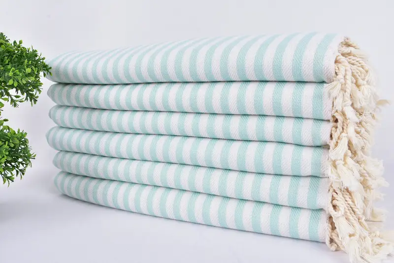 70x40 Cotton Striped Towel, Gift For Her, Beach Towel Gift, Yoga Towel, Bachelorette Party Gifts Bridesmaids, Christmas Favors, Beach Wedding Favor - 3