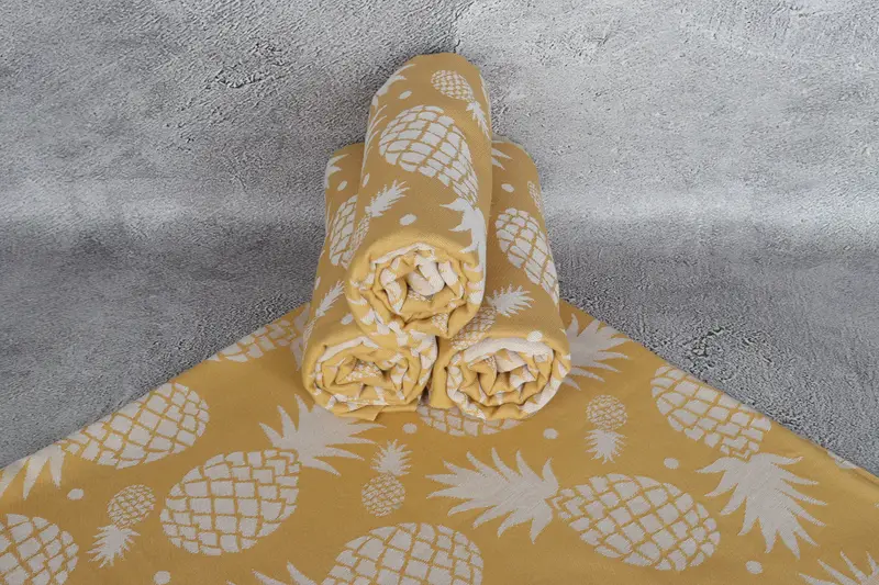 Large Turkish Towel, Kids Beach Towel, Personalized Bridesmaid Gift, Bridesmaid Gift, Valentines Day Gift Idea, 70x36 Cotton Pineapple Design Towel - 8