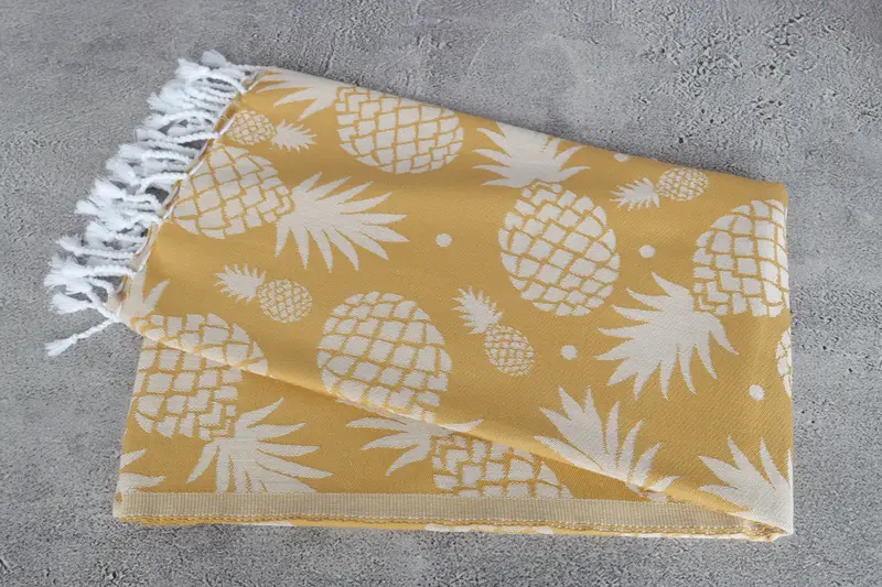 Large Turkish Towel, Kids Beach Towel, Personalized Bridesmaid Gift, Bridesmaid Gift, Valentines Day Gift Idea, 70x36 Cotton Pineapple Design Towel - 7