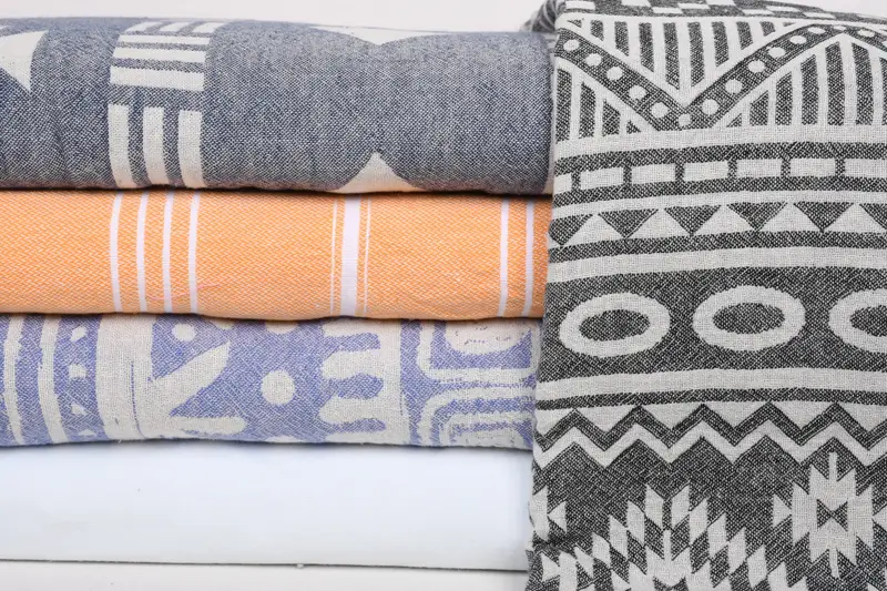 80x60 Cotton Set of 5 Towel, Turkish Blanket, Tablecloth, Turkish Bedspread, Gift For Boyfriend, First Wedding Anniversary Gift, Custom Blanket - 2