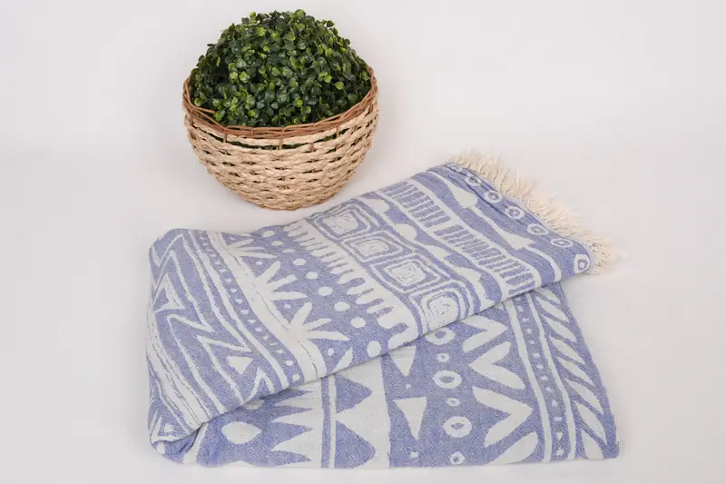 80x60 Cotton Set of 5 Towel, Turkish Blanket, Tablecloth, Turkish Bedspread, Gift For Boyfriend, First Wedding Anniversary Gift, Custom Blanket - 5