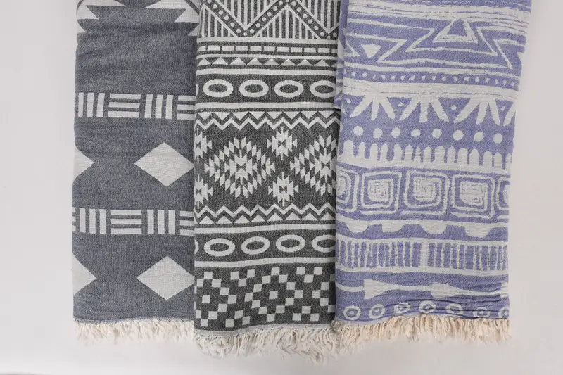 80x60 Cotton Set of 5 Towel, Turkish Blanket, Tablecloth, Turkish Bedspread, Gift For Boyfriend, First Wedding Anniversary Gift, Custom Blanket - 8