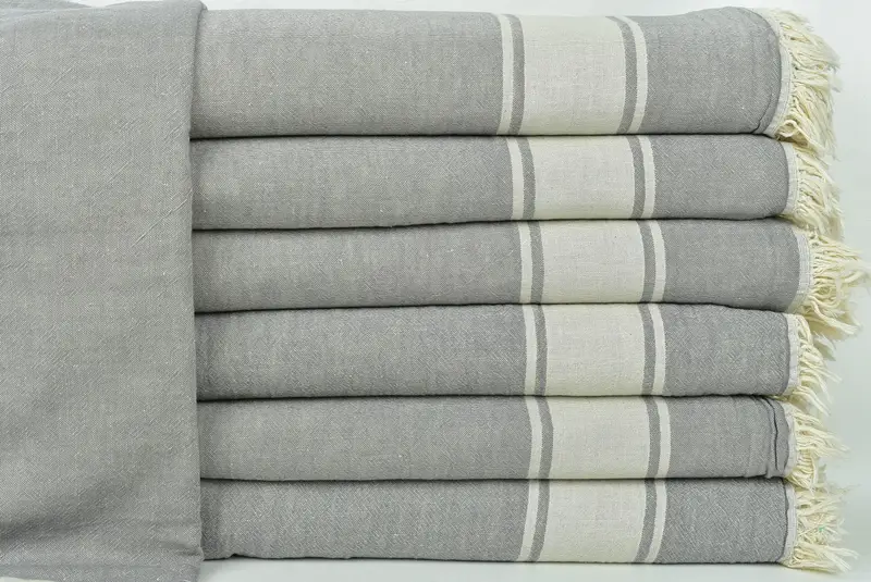 Woven Blanket, Personalized Gifts, Bridesmaid Gifts, Valentine Day Gift For Her, Turkish Bedcover, 70x60 Cotton Striped Towel, Wedding Gift Ideas - 1