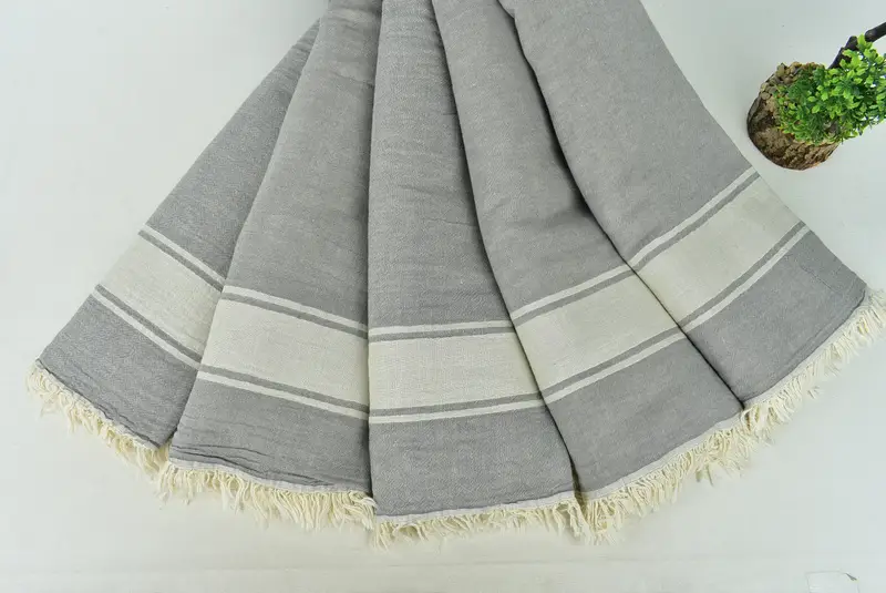 Woven Blanket, Personalized Gifts, Bridesmaid Gifts, Valentine Day Gift For Her, Turkish Bedcover, 70x60 Cotton Striped Towel, Wedding Gift Ideas - 4
