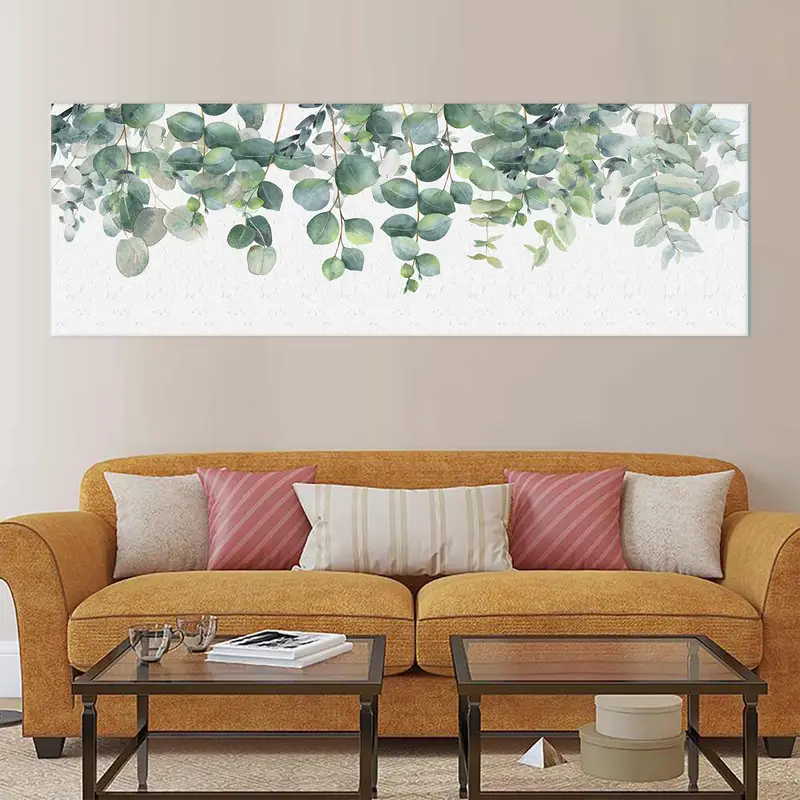 Paintings For Above Bed, Watercolor Canvas Art, Fresh Green Art Decor, , Eucalyptus Art, Minimal Wall Art, Modern Canvas Art, Canvas Art, - 1