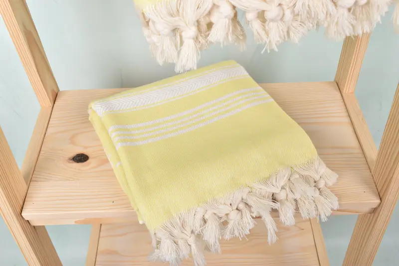 Gift For Mom, Eco-friendly Turkish towel for home and travel, Thin towel, Cotton towel, 70x40 Cotton Herringbone Towel, Embroidered Towel - 5