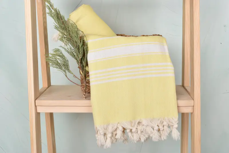 Gift For Mom, Eco-friendly Turkish towel for home and travel, Thin towel, Cotton towel, 70x40 Cotton Herringbone Towel, Embroidered Towel - 4