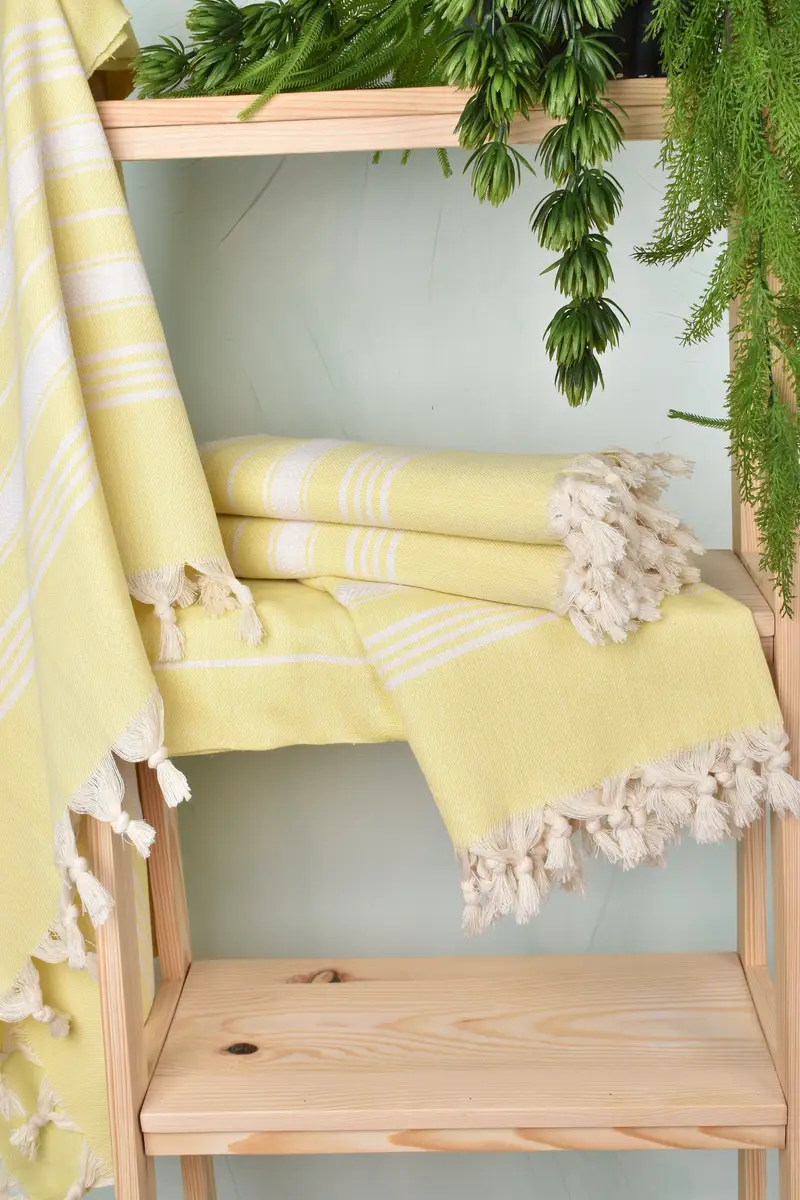 Gift For Mom, Eco-friendly Turkish towel for home and travel, Thin towel, Cotton towel, 70x40 Cotton Herringbone Towel, Embroidered Towel - 6