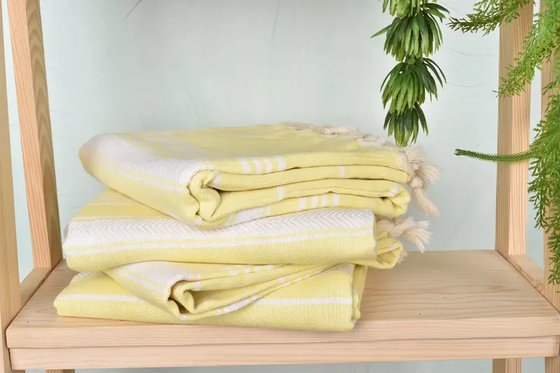 Gift For Mom, Eco-friendly Turkish towel for home and travel, Thin towel, Cotton towel, 70x40 Cotton Herringbone Towel, Embroidered Towel - 7