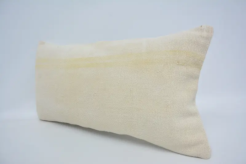 Outdoor Pillow Cover, Turkish Kilim Pillow, Cushion, Boho Pillow Sham Cover, Accent Pillow Cover, Home Decor Pillow, 12x24 White Cushion Cover - 4