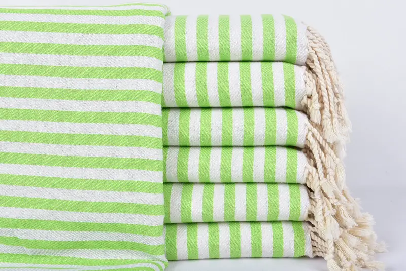 Bachelorette Favor, Sand-resistant towel, Lightweight Turkish towel, Gift For The Home Decor, Custom Beach Towel, 70x40 Cotton Striped Towel - 1