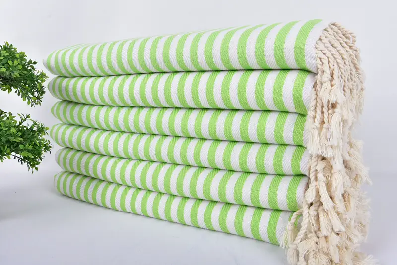 Bachelorette Favor, Sand-resistant towel, Lightweight Turkish towel, Gift For The Home Decor, Custom Beach Towel, 70x40 Cotton Striped Towel - 3