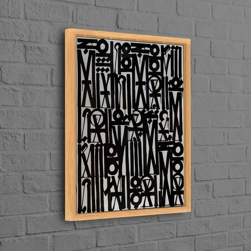 Modern American Graffiti Canvas: Elegant Contemporary Art Print