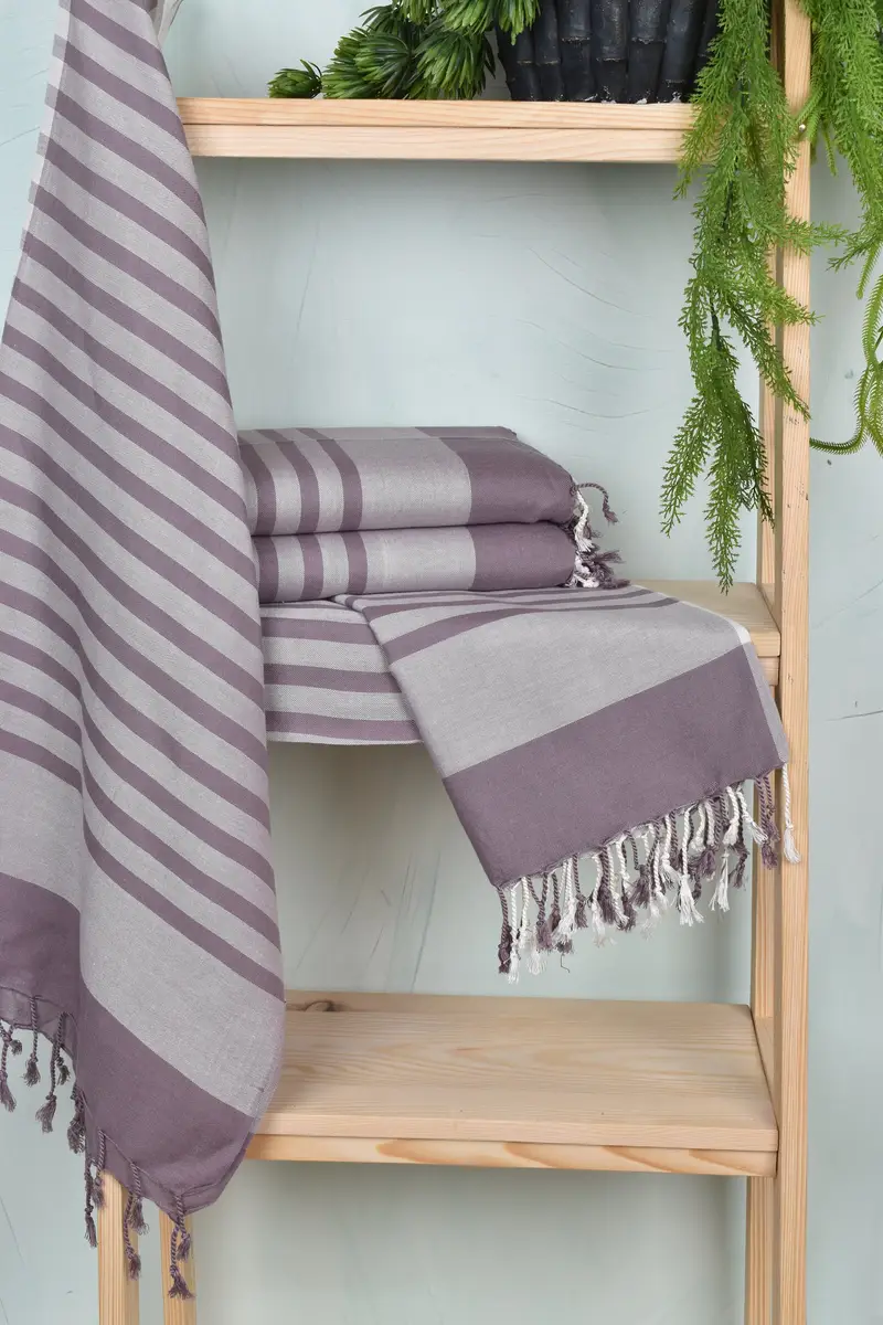68x36 Cotton Striped Towel, Organic cotton peshtemal for spa and beach, Bridal Shower Gift, Thin towel, Bachelorette Party Favors, Home Decor Towel - 7