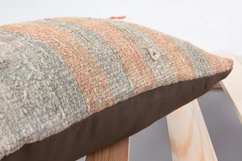 Outdoor Patio Cushion, Muted Pillow Sham, Kilim Pillow Cover, 12x12 Beige Pillow Cover, Kilim Pillow, Cushion Cover, Throw Kilim Pillow - 7