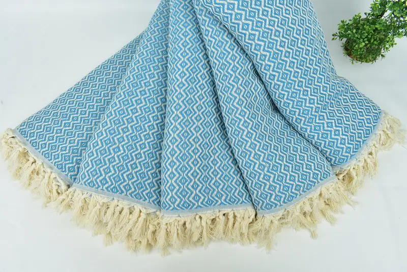 Boho Throw Blankets, Tablecloth, Bachelorette Party Gifts For Bride, 96x80 Cotton Diamond Towel, Throw Blanket, Christmas Tablecloth, Boyfriend Gift - 4