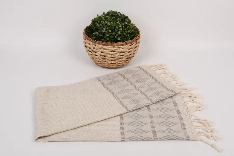 Valentines Day Gift Idea, Custom Hand Towel, Gift For Her, 40x20 Linen Kilim Design Towel, Holiday Towel, Turkish Tea Towel, Personalized Hand Towel - 4