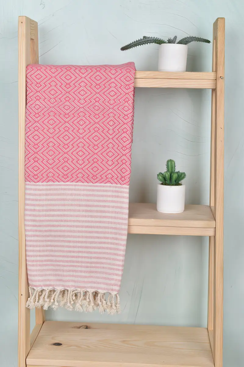 Handwoven Turkish Towel, Bridal Shower Gift, Personalized Towel, Bridesmaid Gifts Personalized, 76x38 Cotton Diamond Towel, Wedding Gift - 8