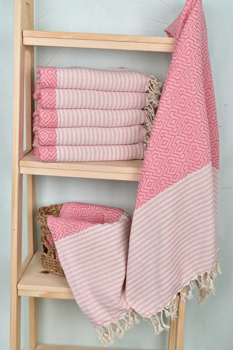 Handwoven Turkish Towel, Bridal Shower Gift, Personalized Towel, Bridesmaid Gifts Personalized, 76x38 Cotton Diamond Towel, Wedding Gift - 3