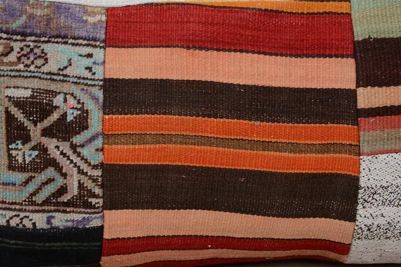 Pillow for Sofa, 16x24 Orange Cushion, Seat Pillow Case, Handmade Kilim Cushion, Gift Pillow, Cushion, Yoga Cushion Case - 3