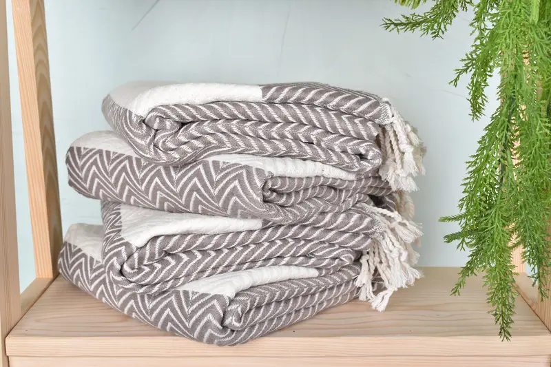 Maid Of Honor Gift, Housewarming Gift, 70x40 Cotton Zig zag Towel, Personalized Turkish Beach Towel, Organic towel, Personalized Beach Towel - 7