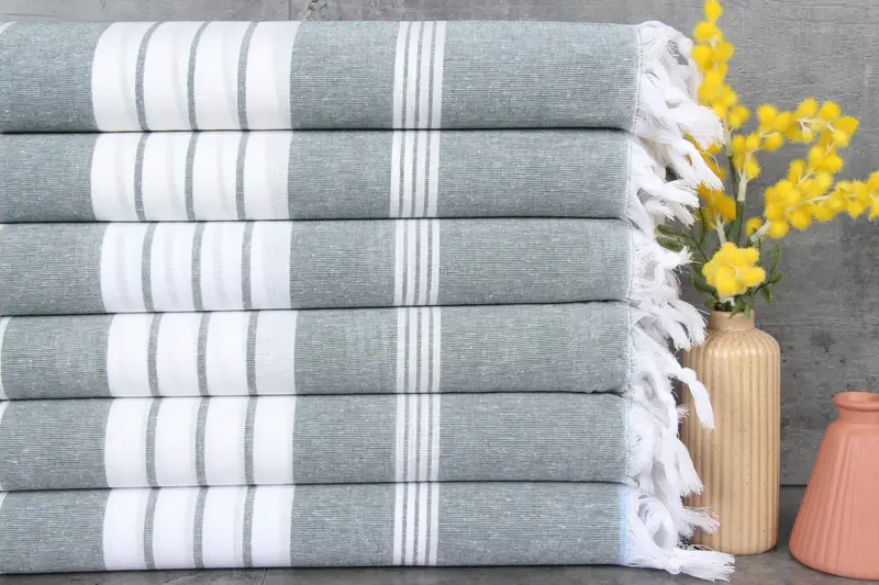 Beach Towel Monogram, Beach Wedding Favor, Bachelorette Party Decorations, 68x36 Cotton Striped Towel, Soft towel, Travel towel, Valentines Day Gift - 1