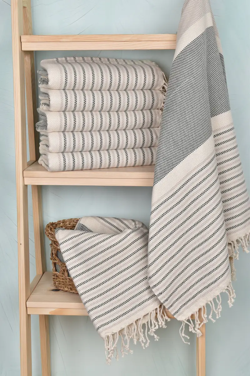 70x40 Cotton Geometric Towel, Friends Beach Towel, Bachelorette Party Gifts, Bridesmaid Gifts Personalized, Quick-dry peshtemal, Fouta towel - 3