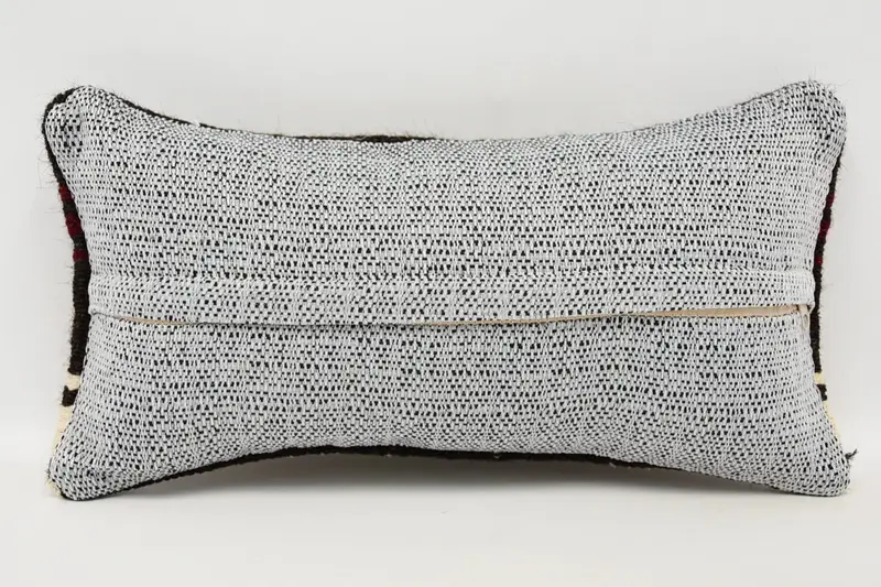 8x16 Brown Cushion, Handwoven Pillow Case, Pillow Case, Authentic Pillow Cover, Gift Pillow, Boho Pillow, Vintage Kilim Throw Pillow - 6