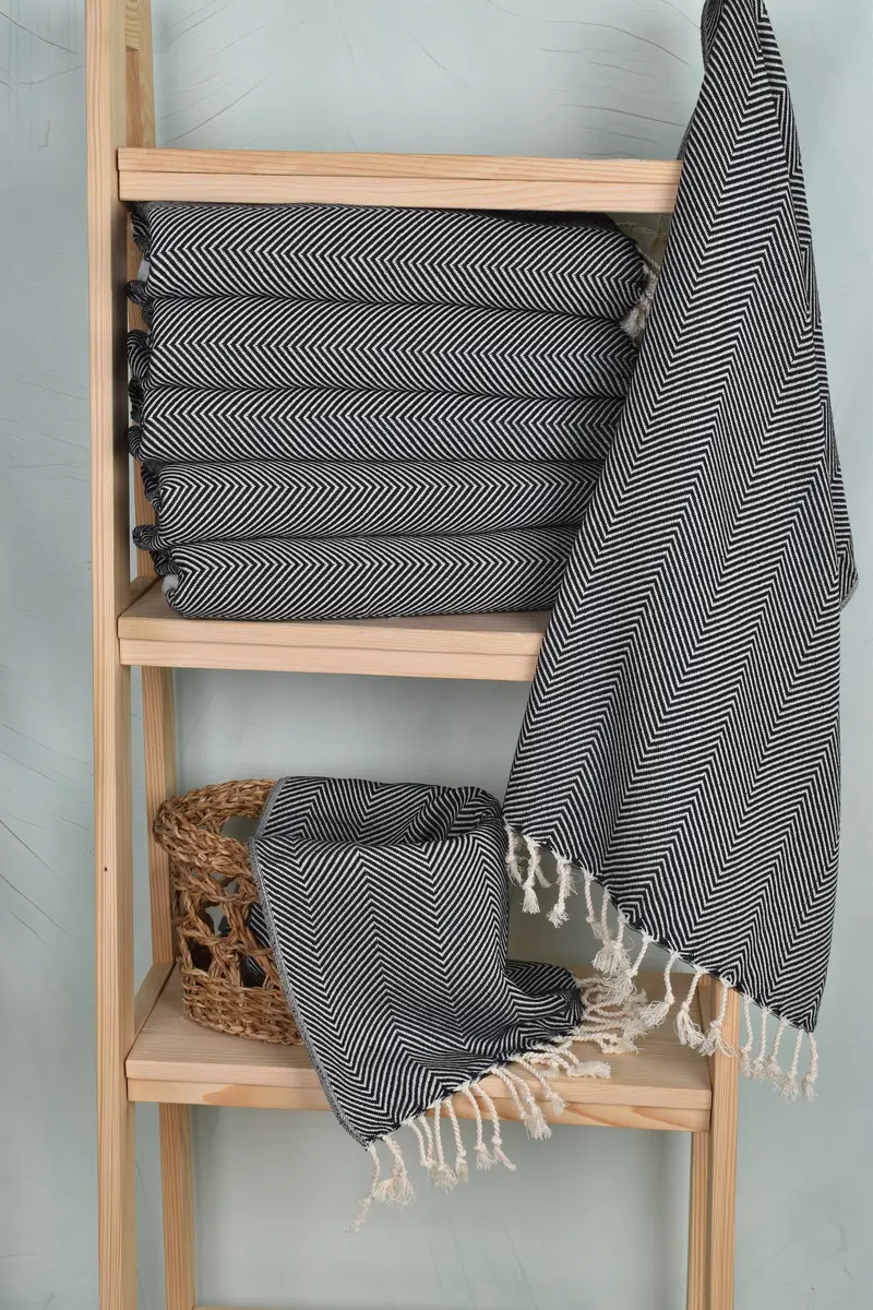 Monogram el havlu, Türk havlu monogram, 40x20 pamuklu balıksırtı havlu, Türk Çay havlu, Sevgililer Günü Hediyesi, Kişiselleştirilmiş Hediyeler - 3