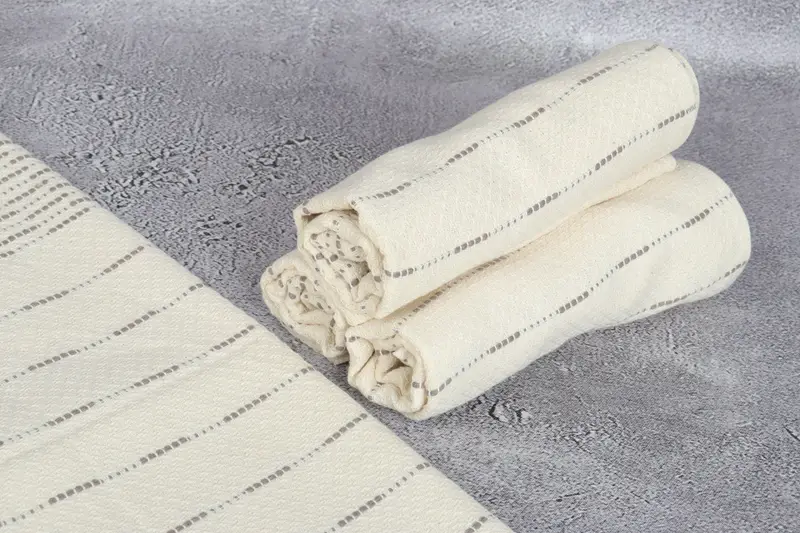 Monogram Dish Towel, Bathroom Towels, Turkish Tea Towel, 36x18 Cotton Striped Design Towel, Turkish Hand Towel, Gym Towel, Wedding Anniversary Gift - 8