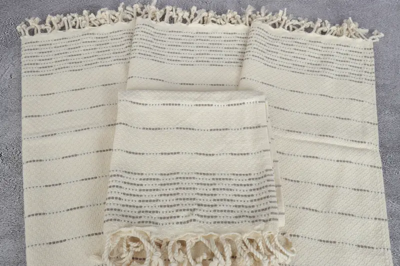 Monogram Dish Towel, Bathroom Towels, Turkish Tea Towel, 36x18 Cotton Striped Design Towel, Turkish Hand Towel, Gym Towel, Wedding Anniversary Gift - 4