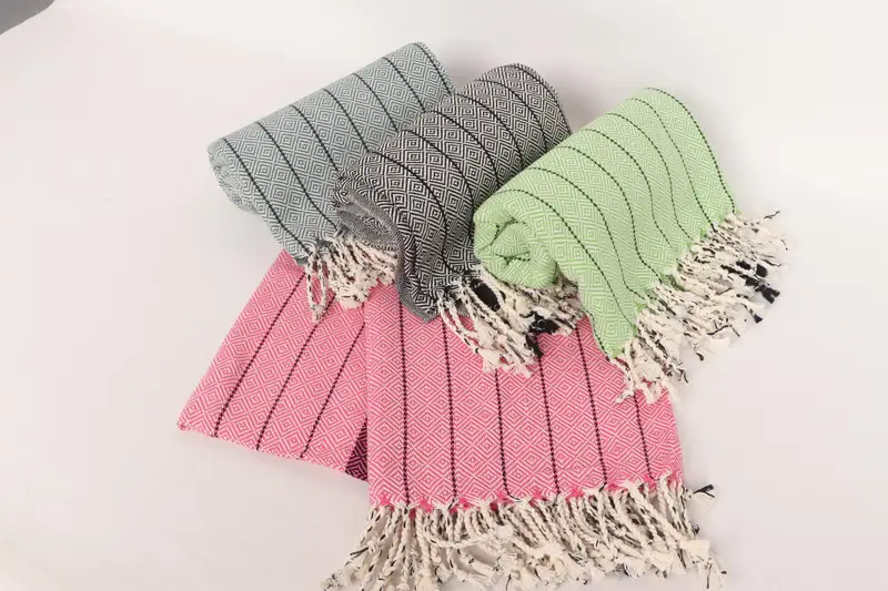 Scarf Towel, Custom Turkish Towel, Absorbent towel, Bachelor Party Favors, 68x38 Cotton Diamond Towel, Personalized Gift, Turkish bath towel - 4