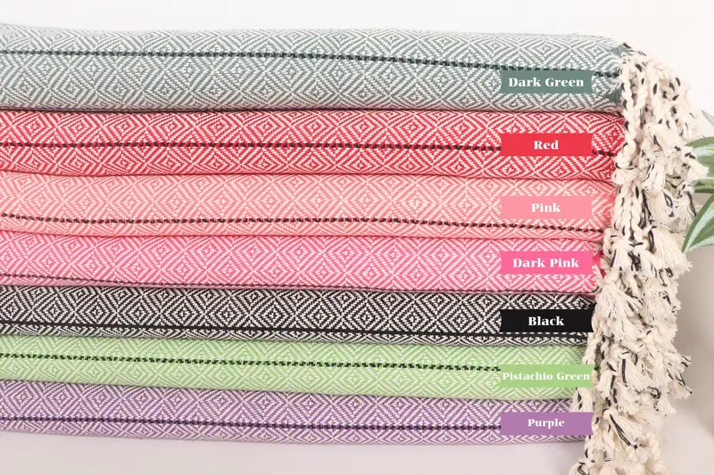 Scarf Towel, Custom Turkish Towel, Absorbent towel, Bachelor Party Favors, 68x38 Cotton Diamond Towel, Personalized Gift, Turkish bath towel - 1