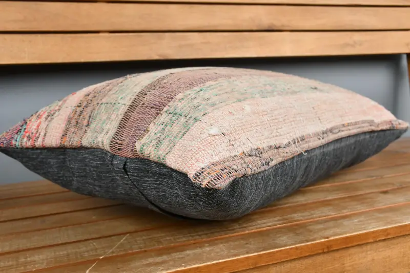 Custom Cushion Cover, Turkish Kilim Pillow, Designer Throw Pillow Sham, Antique Pillows, Kilim Pillow Cover, Pillow Sham, 16x24 Beige Pillow - 3